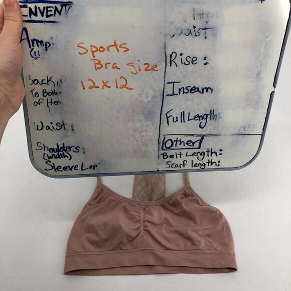 Tahari  blush pink seamless lace back bralette SP - Picture 12 of 14